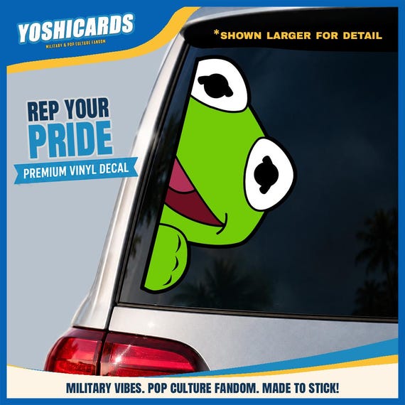 Kermit Side Peeking Inspired Car Window Laptop Vinyl Decal - Etsy