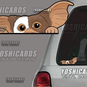 Peeking Gizmo inspired Car window Laptop vinyl Decal