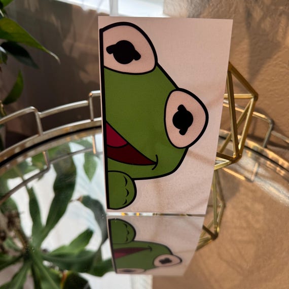 Kermit Side Peeking Inspired Car Window Laptop Vinyl Decal - Etsy