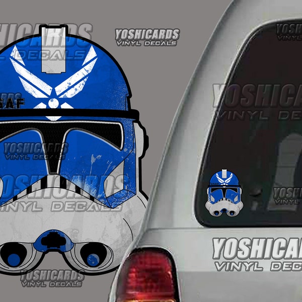 Air Force USAF Clonetrooper helmet inspired Car Laptop vinyl Decal