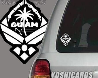 USAF Guam Vinyl Decal | Air Force Proud Car Truck Window Sticker | Military Gift for Mom Dad | Laptop Islander Representation