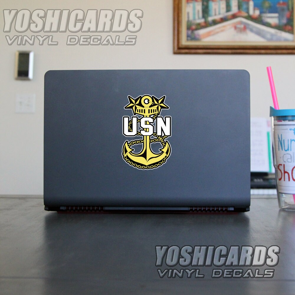 Master Chief Petty Officer USN Navy E-9 Sticker Decal – Original Military Theme