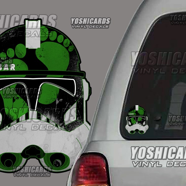 CSAR Clonetrooper Helmet Air Force USAF Combat Search & Rescue Green Feet  inspired Car Laptop vinyl Decal