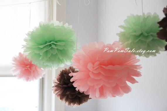 SALE 40cm Tissue Puff Ball Hanging Decorations Choose a Colour 