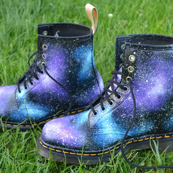 VEGAN Dr Martens, Doc Martens, Galaxy Dr Martens, Custom DMs, Galaxy Boots, Galaxy Shoes, Galaxy DMs, Galaxy Doctor Martens, Celestial Skies