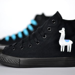 Llama Converse, Llama Sneakers, llama pattern, Llama lover gift, Gift for Her, Women's Llama Shoes, Kids Llama Shoes, Kids Sneakers