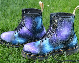 VEGAN Dr Martens, Doc Martens, Galaxy Dr Martens, Custom DMs, Galaxy Boots, Galaxy Shoes, Galaxy DMs, Galaxy Doctor Martens, Celestial Skies