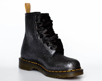 VEGAN Glitter Dr Martens, Doc Martens, Custom DMs, Glitter Boots, Glitter Shoes, Glittery DMs, Sparkly Doctor Martens