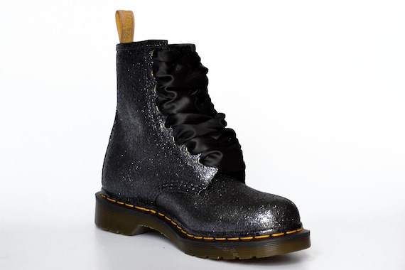 dr martens black glitter