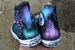 Mermaid Galaxy Converse, Custom Painted Shoes, Mermaid Scaled Celestial Sneakers, in your colour choice, message me to plan your design! 