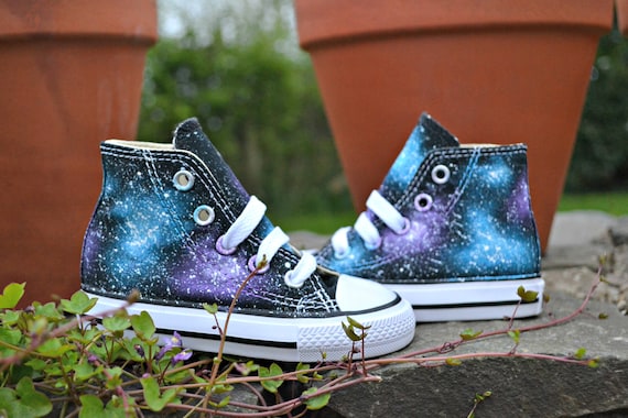 Baby Galaxy Converse Kids Hi Tops Baby Custom - Etsy