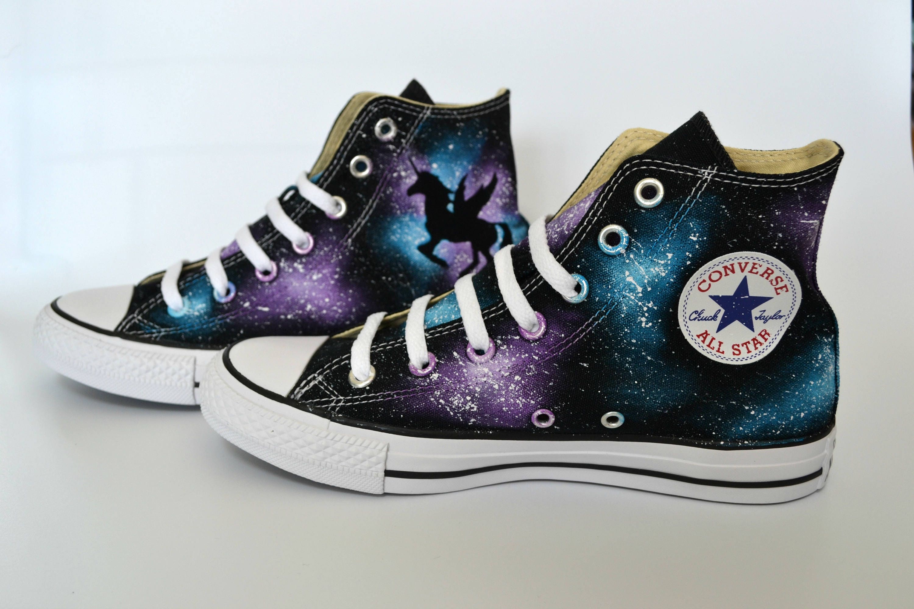 Unicorn Converse White Soles Custom Converse Painted - Etsy UK