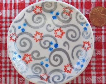 1/3 or 1/4 Scale PLATES Stars N Stripes for 18" and 16-22" dolls ***
