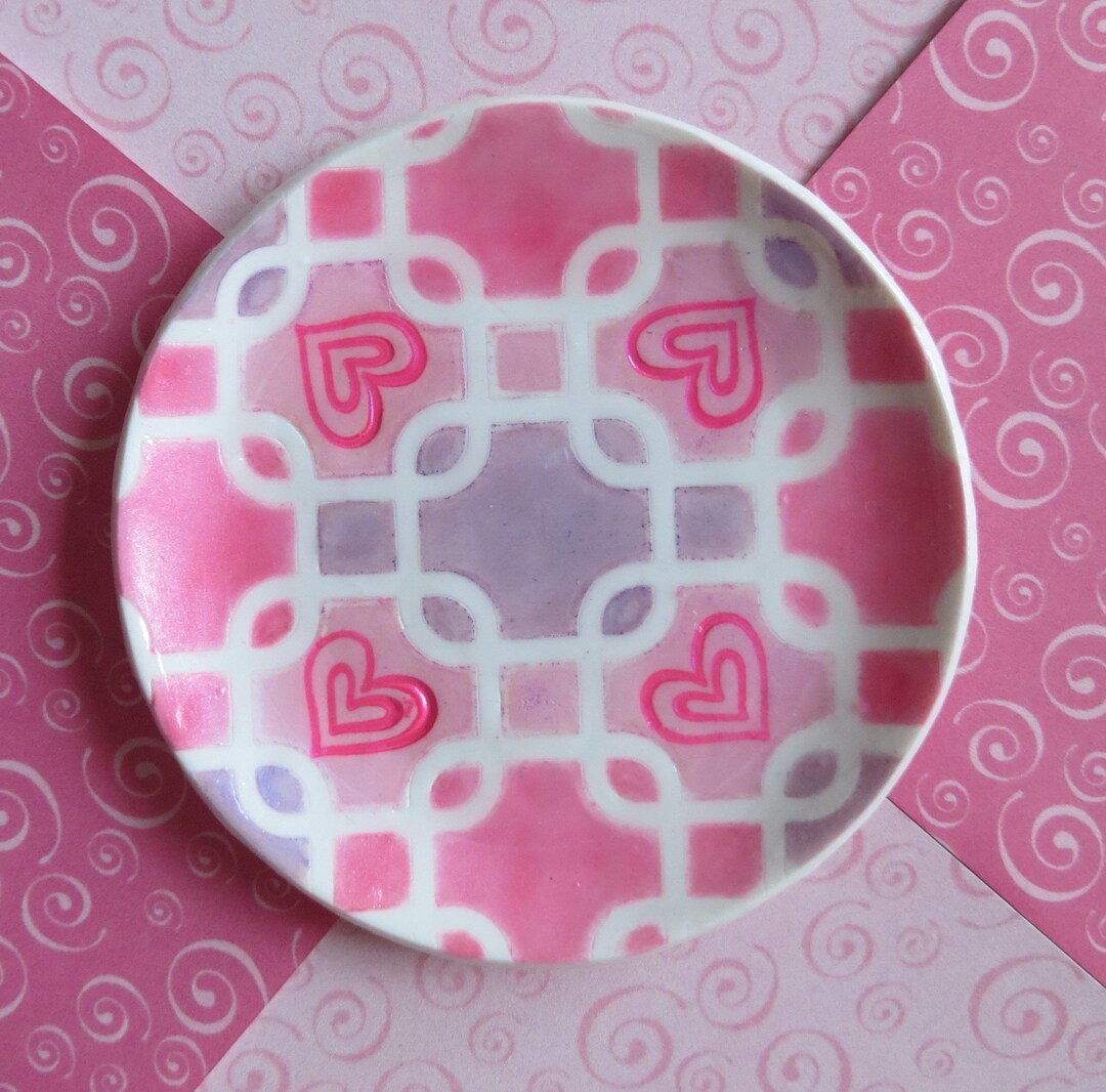 18 Doll Plate Pink and Lavender for Two or Four Dolls 1:3 Scale - Etsy