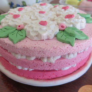 PASTEL Rosa Ombre a Escala 1:3 1/3 ENTERO o REBANADO para muñecas de 16-22&quot; ***