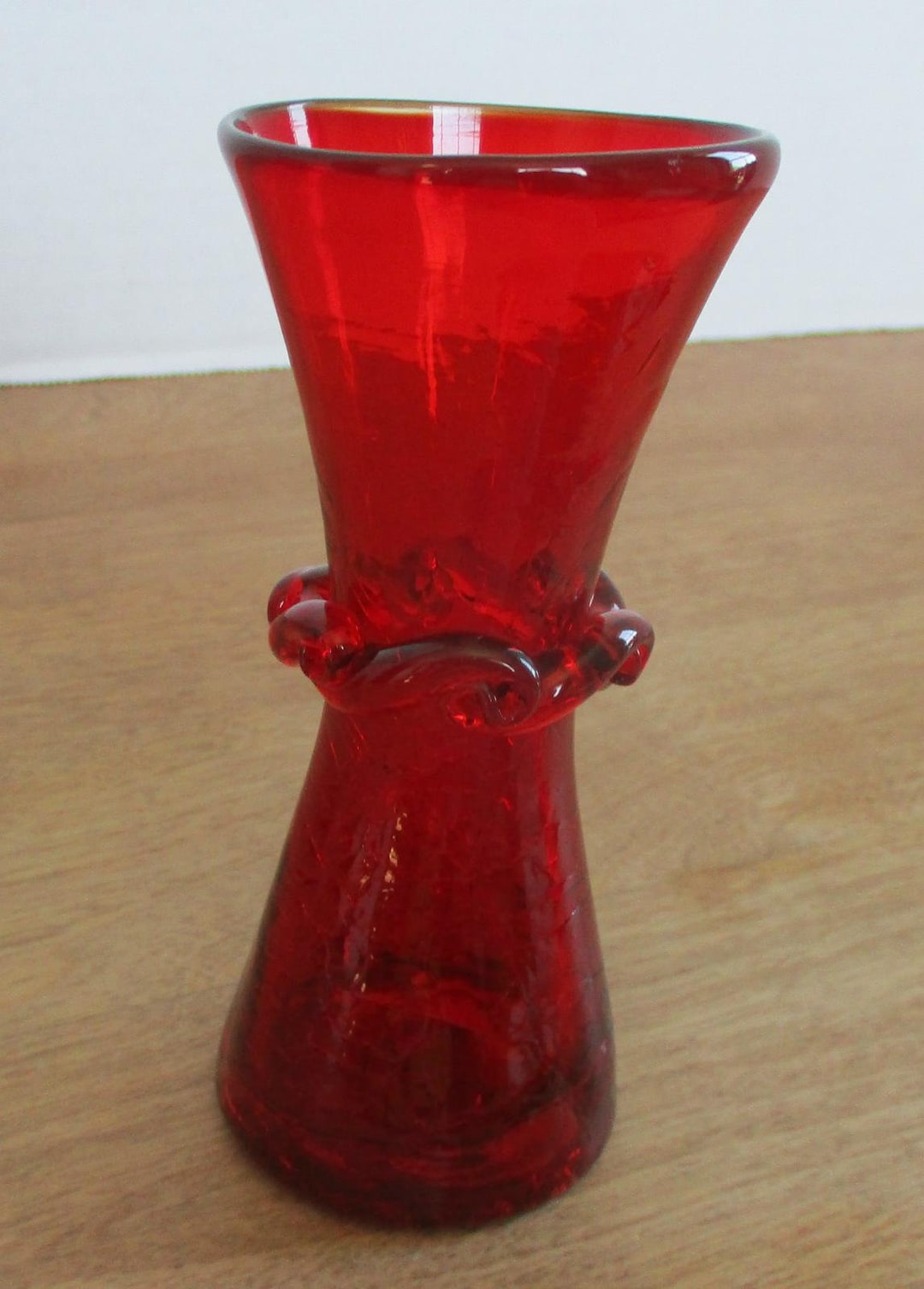 Hand Blown Ruby Red Glass Bud Vase 41/2 High X 2 Etsy