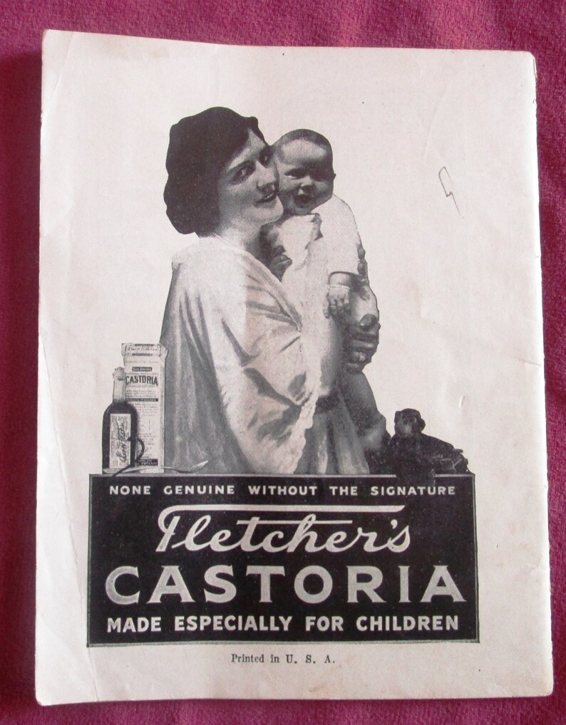 Antique Fletcher's Castoria Baby Book 51/2 X Etsy