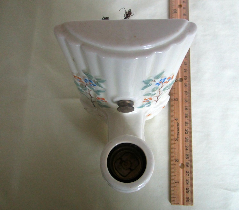 Antique Porcelain Wall Mount Light Fixture With Pull Chain and Etsy