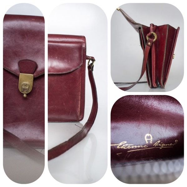 1970 Unisex cuero marrón bandolera / / militares de cuero bolso / bolsa de mensajero / / 25% de descuento