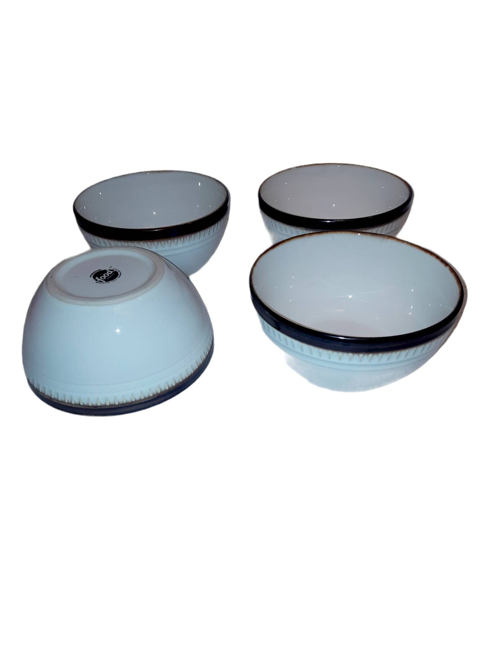 Food Network Stoneware Cereal Glass Bowls Set Of 4 Etsy