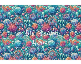 Starfish Outdoor Rug: Coastal Beach House Patio Mat
