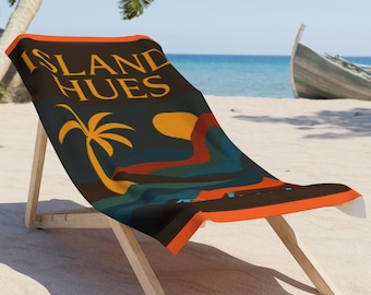 Personalized Tropical Beach Towel: Summer Fun, Poolside Gift