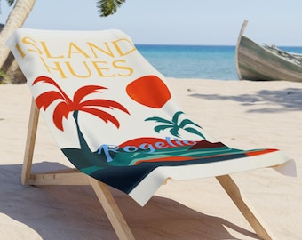Personalized Tropical Beach Towel: Summer Fun, Pool Days