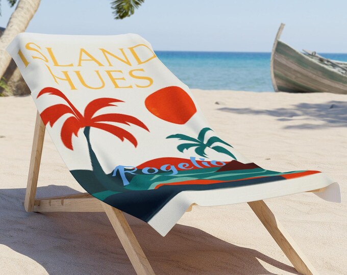 Personalized Tropical Beach Towel: Summer Fun, Pool Days