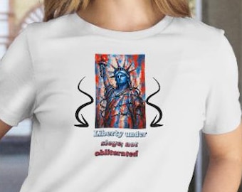 Liberty Under Siege   Unisex Patriotic TShirt  4th of July Apparel, Pride Clothing, Casual Wear