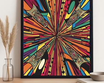 Kaleidoscope – 24 Abstract Background PNGs | Mandala-Inspired Digital Art for Planners, Printables, Wall Decor & More