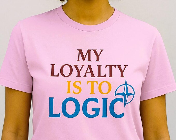 Independent Thinker T-Shirt – “My Loyalty Is to Logic” | Subtle Pride Tee | Compass Graphic Shirt