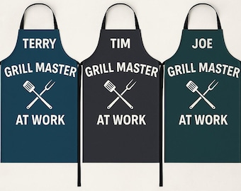 Personalized Grill Master Apron, Custom BBQ Gift