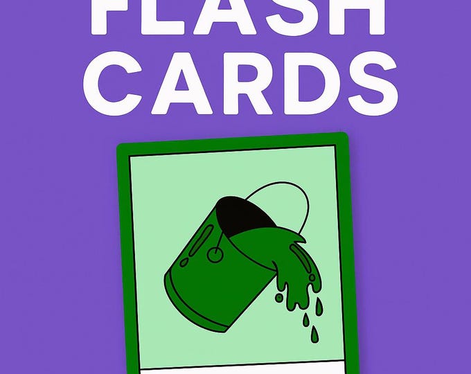 Color Flash Cards: Visual Learning for Preschool, ESL, Autism (Printable PDF + PNGs)