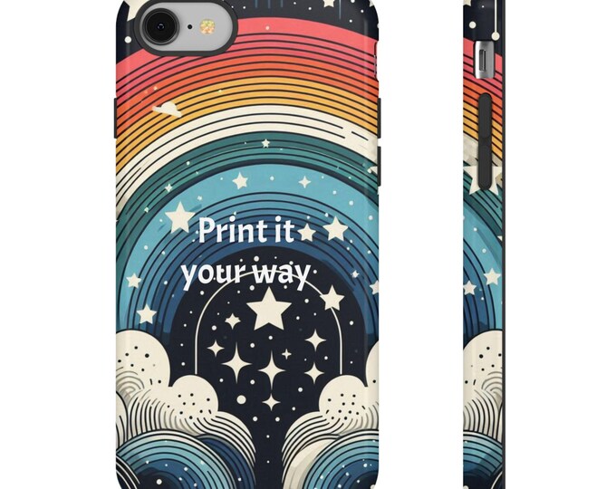 Rainbow Starry Night Phone Case: Customizable Protective Cover