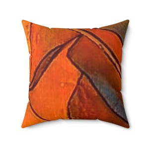 Artistic Square Pillow - Bohemian Home Decor, Cozy Throw Pillow, Unique Gift, Vintage Style Cushion, Colorful Accent Pillow