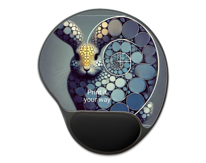 Colorful Rabbit Mouse Pad: Ergonomic Memory Foam Wrist Rest
