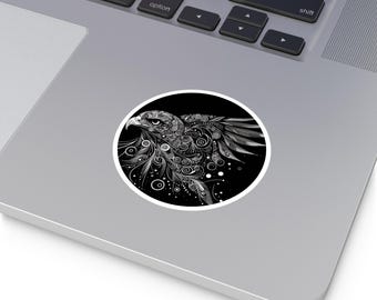 Artistic Eagle Sticker: Boho Wildlife Decor, Laptop Decal