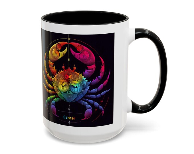 Rainbow Cancer Zodiac Mug: Colorful Astrology Gift