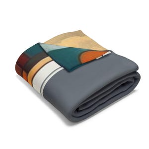 Modern Geometric Arctic Fleece Blanket - Cozy Home Decor, Gift, Living Room Accent, Art-Inspired Throw
