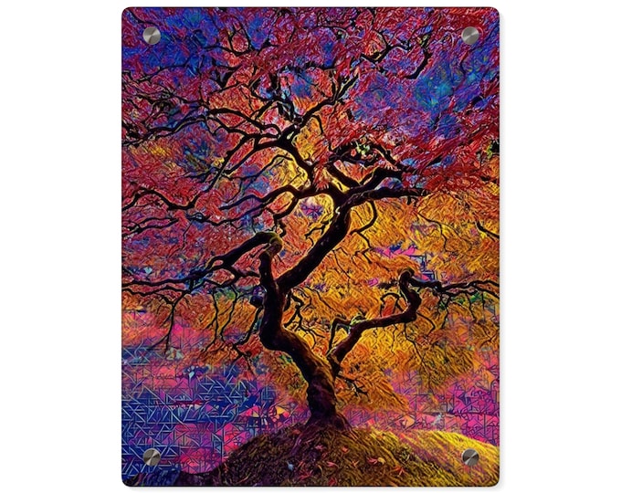 Colorful Tree Acrylic Wall Art: Modern Home Decor Panel