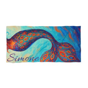 Mermaid Beach Towel: Personalized Colorful Swim Towel