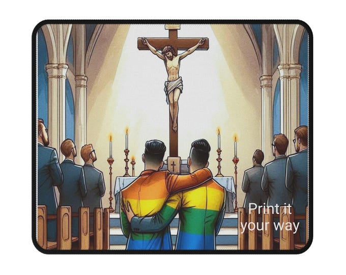 LGBTQ+ Pride Gaming Mouse Pad: Vibrant Home Office Decor