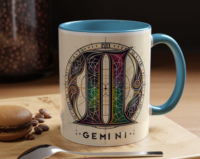 Gemini Zodiac Coffee Mug: Astrological Gift, Spiritual Decor