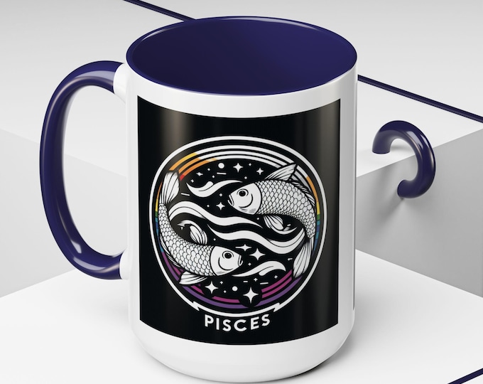 Celestial Pisces Coffee Mug - Zodiac-Inspired Drinkware for Dreamers 11 & 15 oz