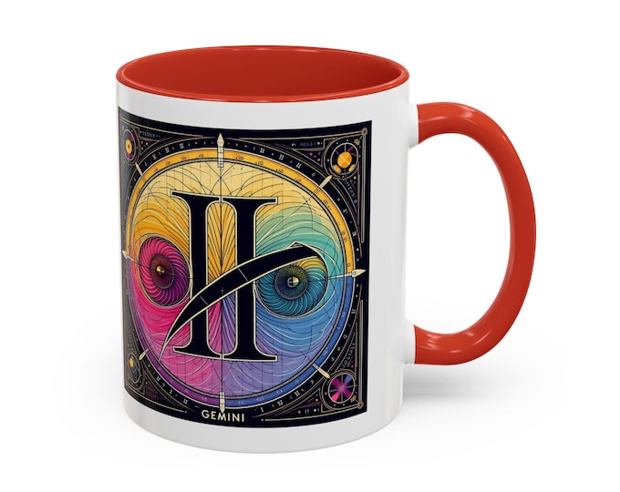 Gemini Zodiac Coffee Mug: Colorful Astrology Gift
