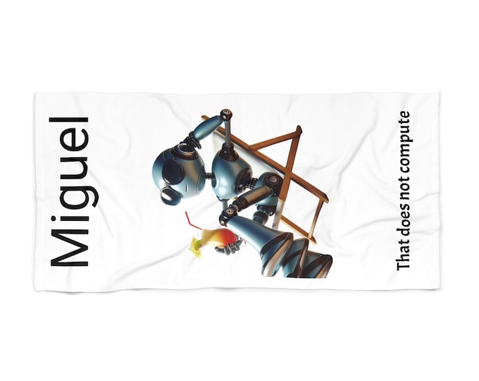 Robot Beach Towel: Sci-Fi Tech Lover Gift