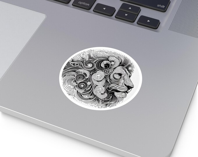Majestic Lion Sticker: Artistic Wild Animal Decor