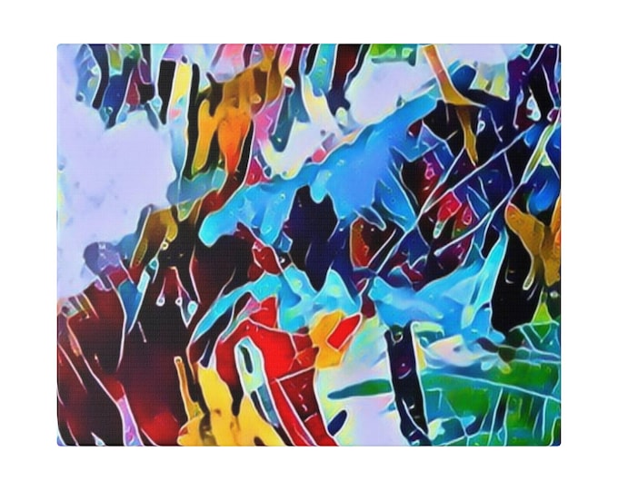 Vibrant Abstract Canvas Art: Colorful Gallery Wrap Print