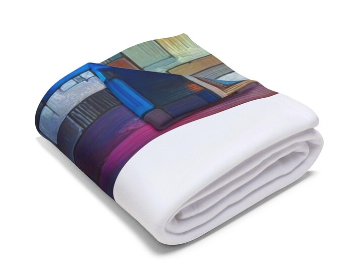 Modern Geometric Arctic Fleece Blanket - Cozy Home Decor, Gift, Living Room Accent, Art-Inspired Throw