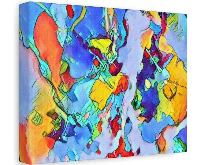 Vibrant Abstract Art Canvas: Colorful Home Decor